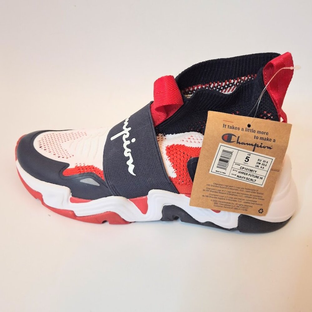 NEW CHAMPION Hyper Future Hi Pull on Sneaker from Finish Line Big Kids Size 5 - Picture 3 of 8